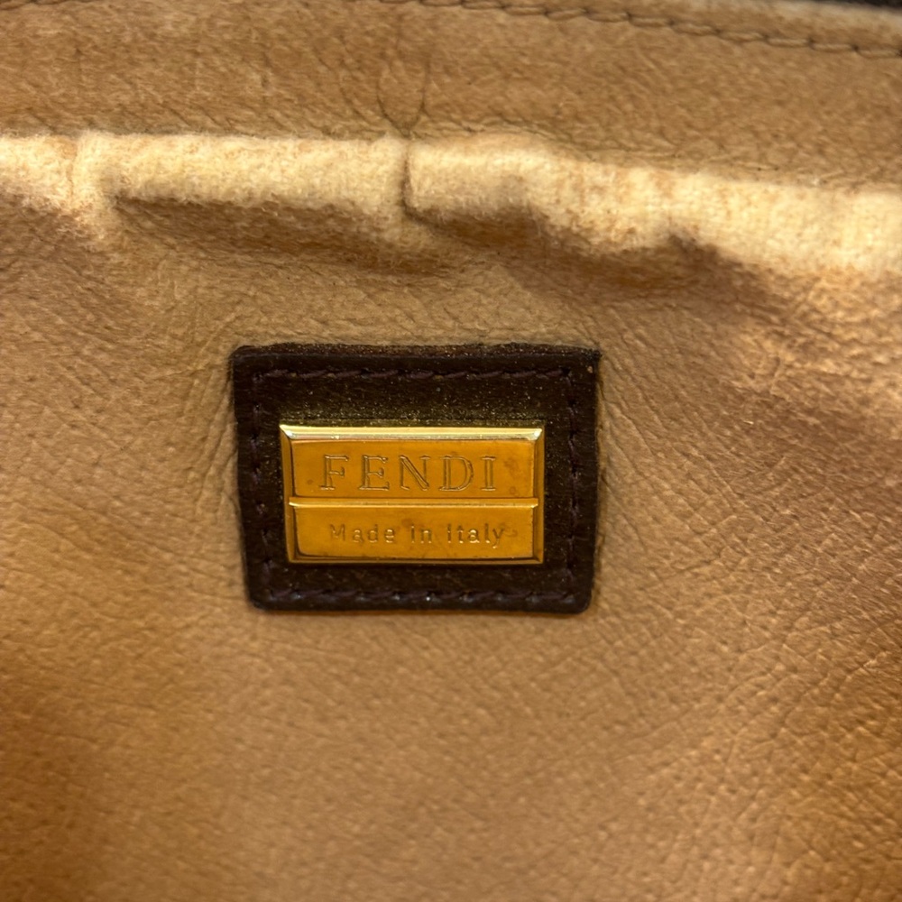Fendi Brown Ostrich Purse Vintage Luxury Unique Designer - Picture 5 of 6